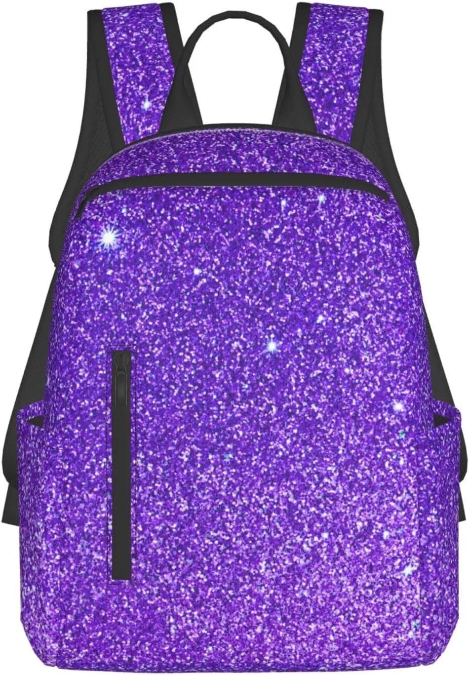 Backpack Travel, or Work Bookbag purple Glitter Sparkle texture Laptop Daypacks