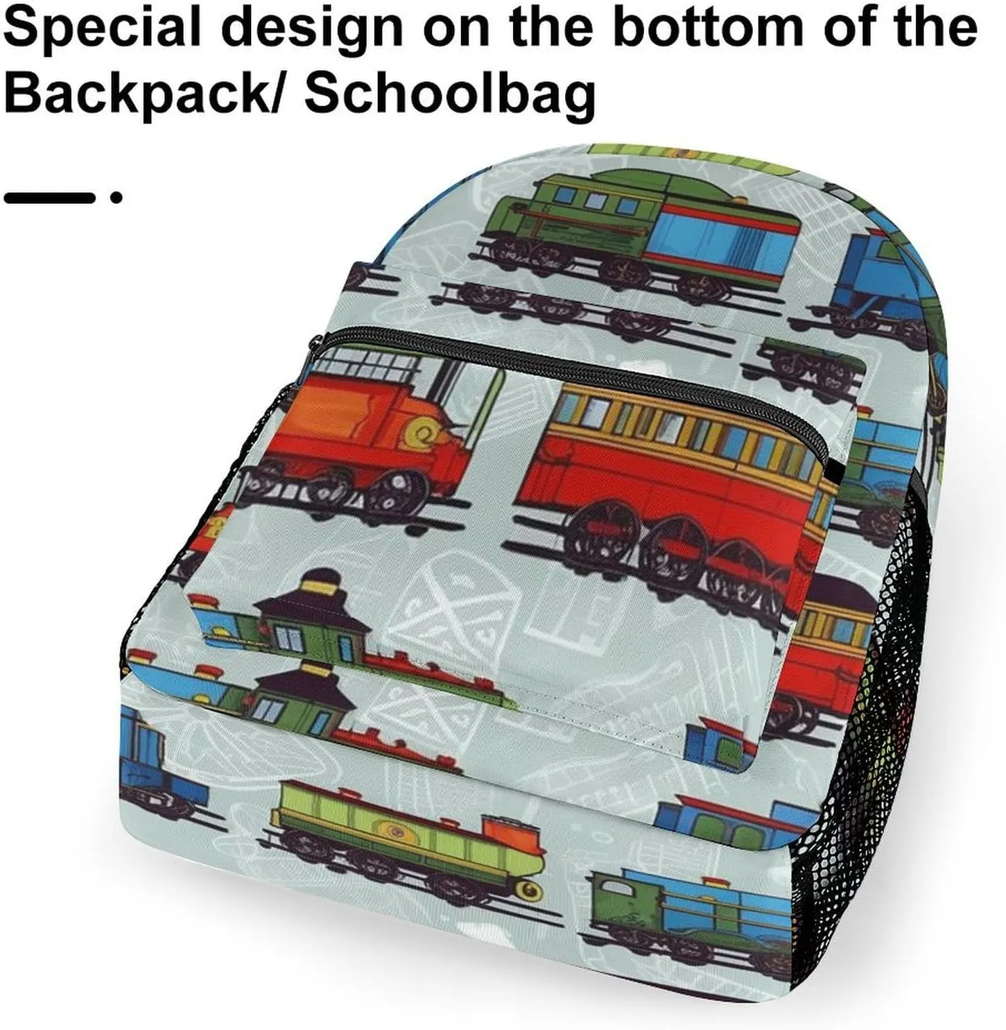 Backpacks Cartoon Train Travel Bag Laptop Backpack Casual Daypack for Weekender Business Hiking