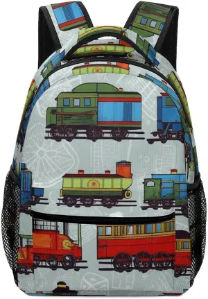 Backpacks Cartoon Train Travel Bag Laptop Backpack Casual Daypack for Weekender Business Hiking