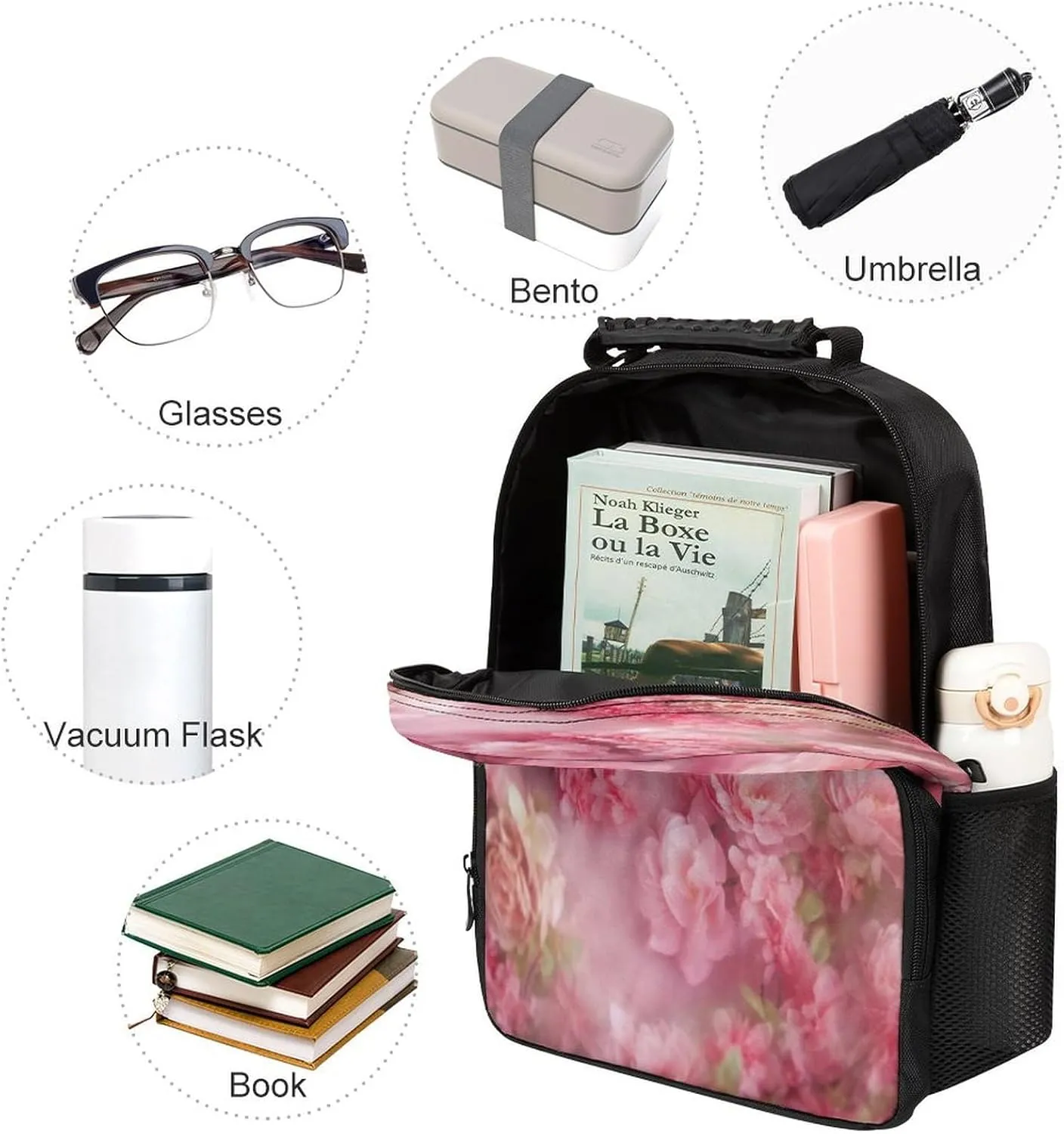 Backpacks Floral Flowers Travel Bag Business Work Laptop Backpack