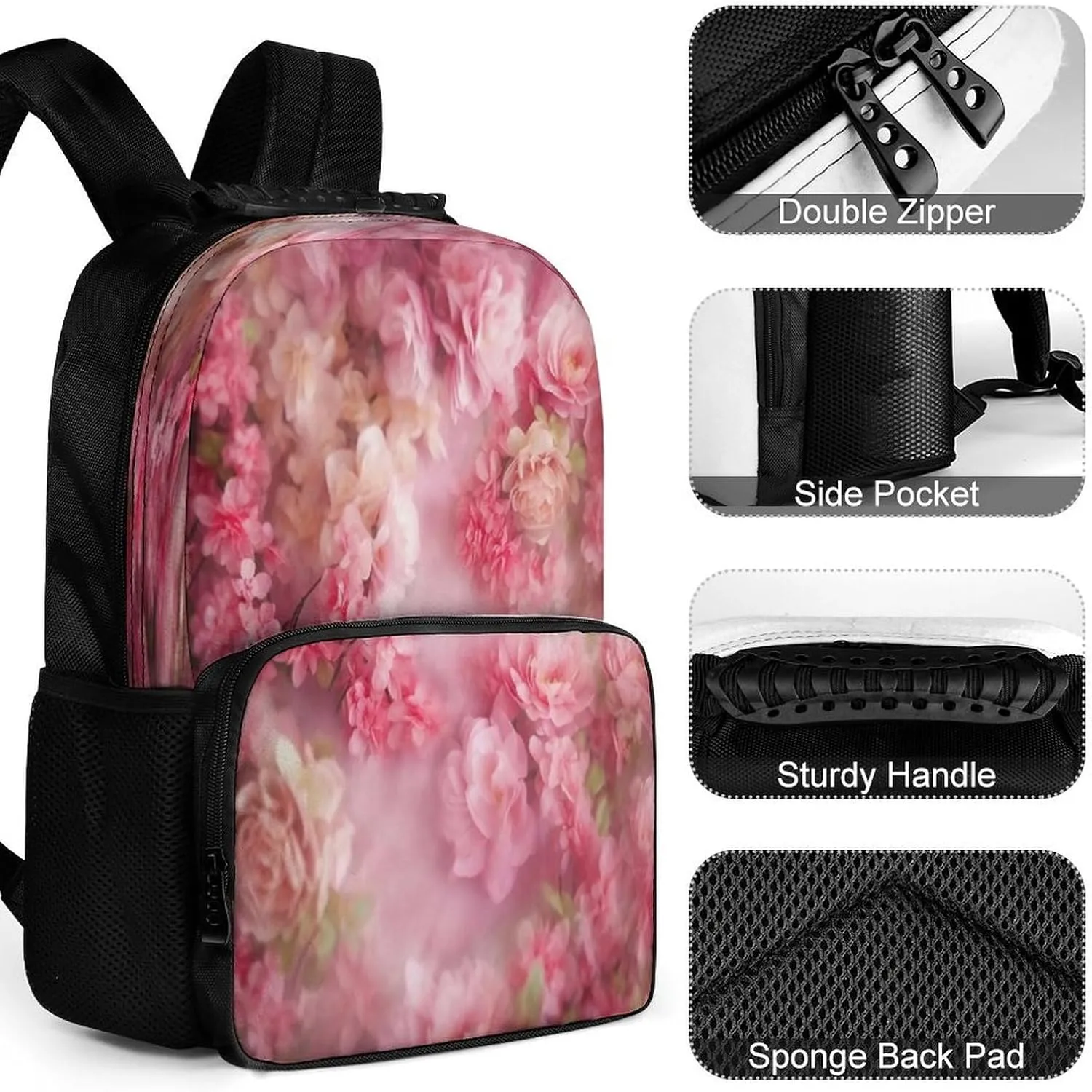 Backpacks Floral Flowers Travel Bag Business Work Laptop Backpack