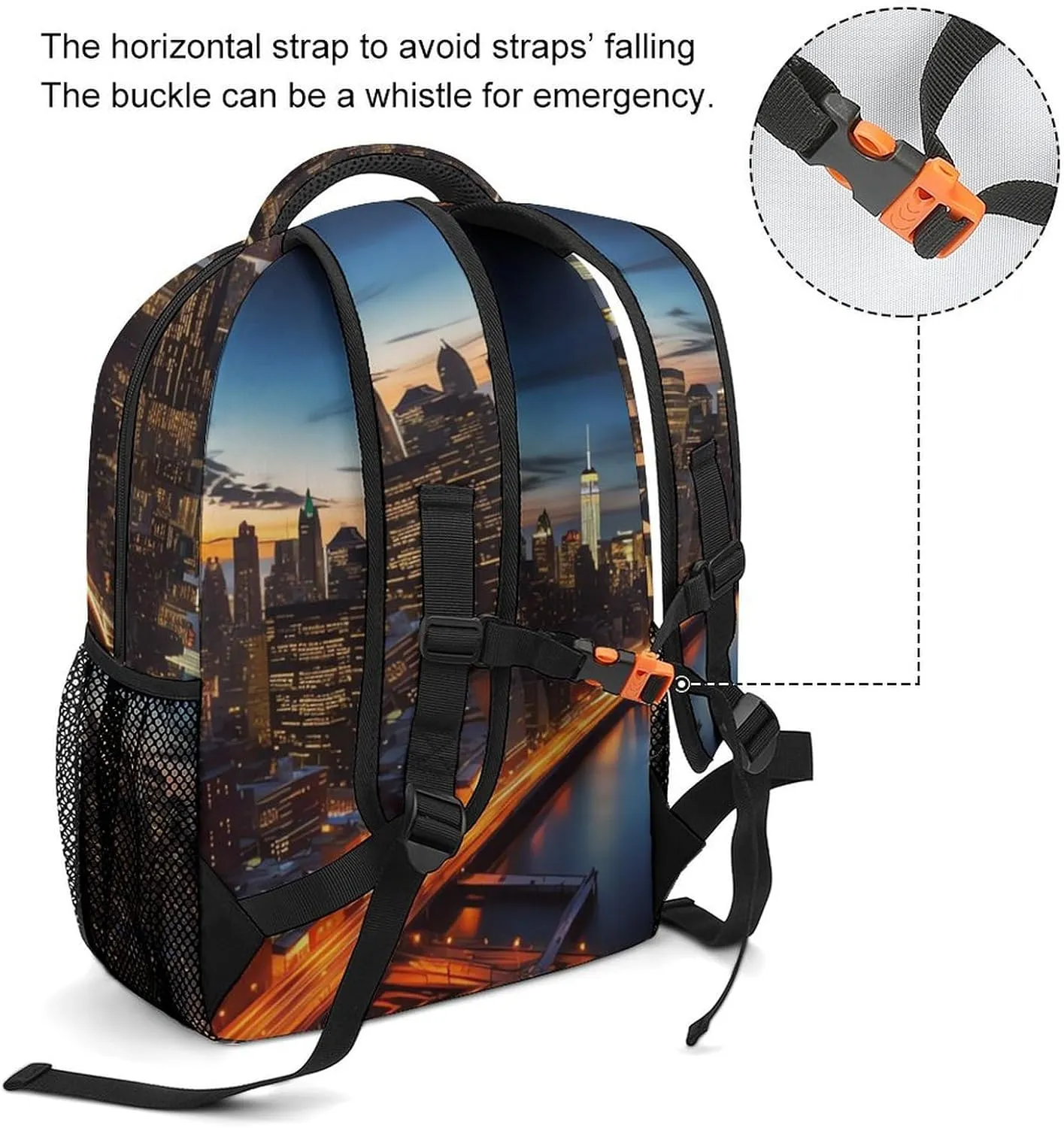 Backpacks New York City Scenery Travel Bag Laptop Backpack Casual Daypack for Weekender Business Hiking