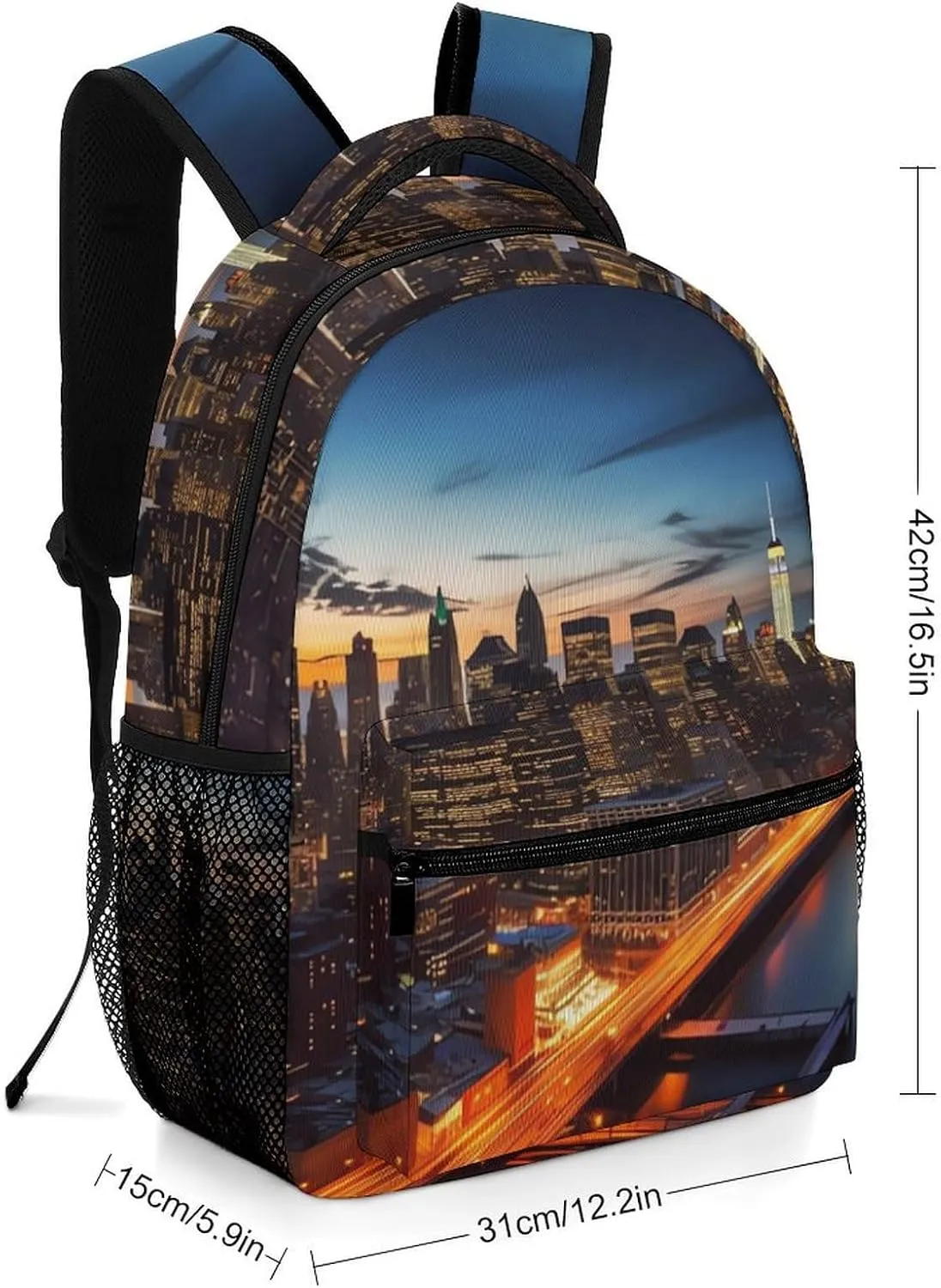 Backpacks New York City Scenery Travel Bag Laptop Backpack Casual Daypack for Weekender Business Hiking