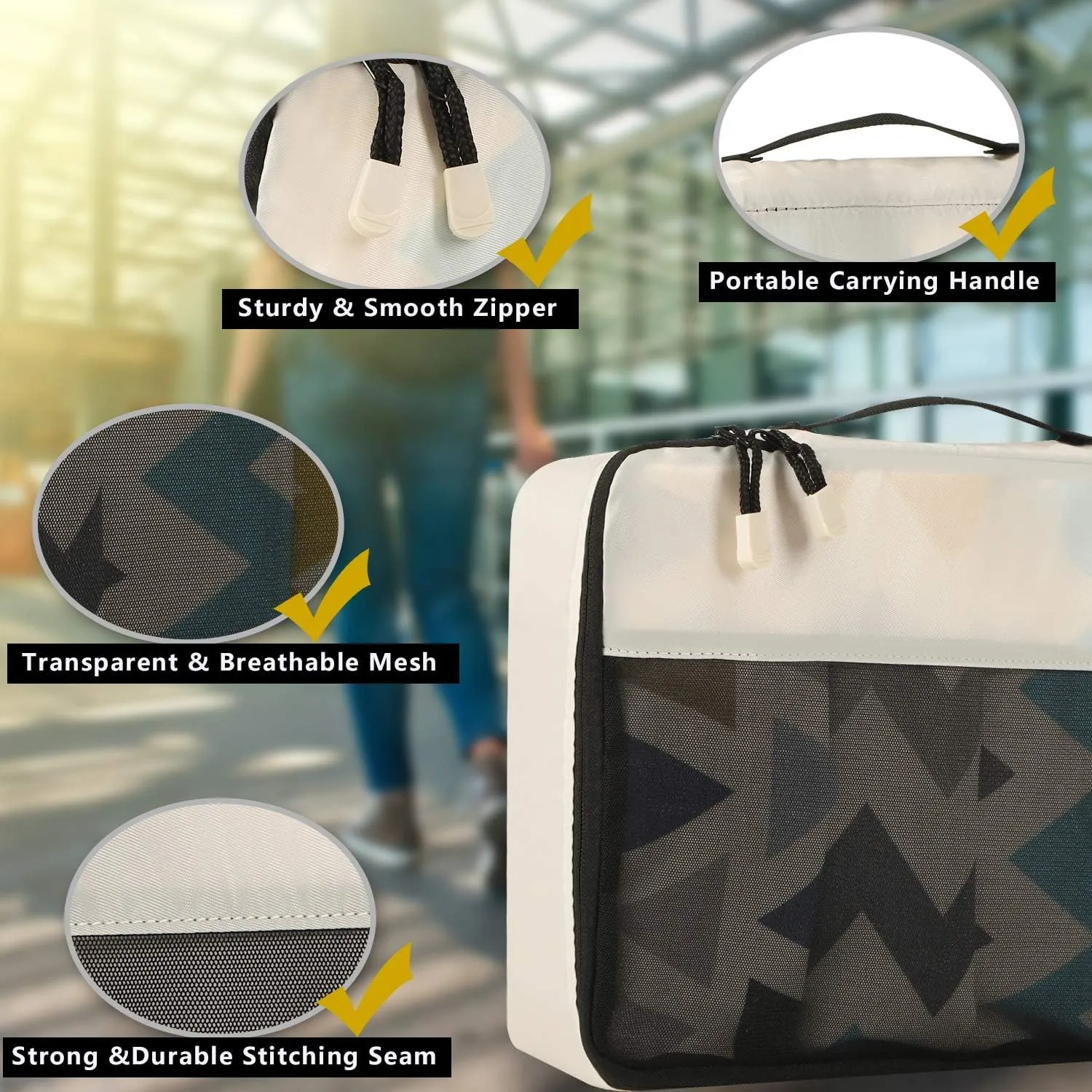 BAGAIL 8 Set/9 Set Packing Cubes Luggage Packing Organizer for Travel, Suitcase Packing Bags for Travel Accessories