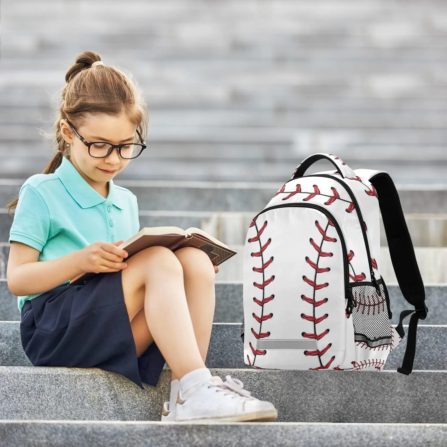 Baseball Kids Backpacks for Teens Girls Boys Ball Backpack Student Schoolbag School Sports Softball 16 inch Laptop Book Bag Casual Daypack Back Pack Travel Sports Bags