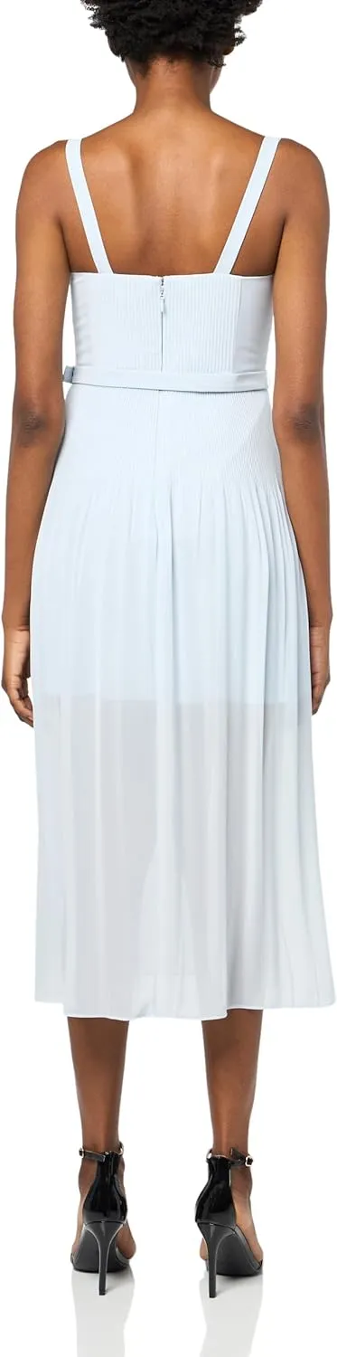 BCBGMAXAZRIA Women's Sleeveless Sweetheart Neck Midi Day Dress