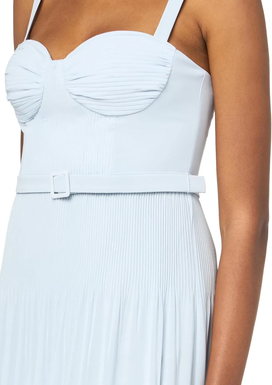 BCBGMAXAZRIA Women's Sleeveless Sweetheart Neck Midi Day Dress