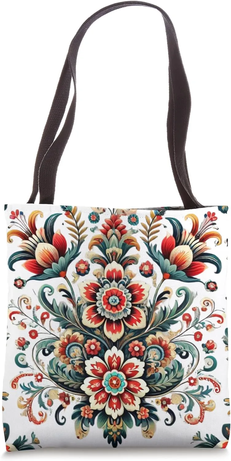 Beautiful Floral Art Pattern Tote Bag