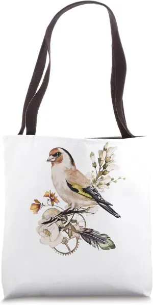 Bird & Floral Nature-Inspired Tote Bag