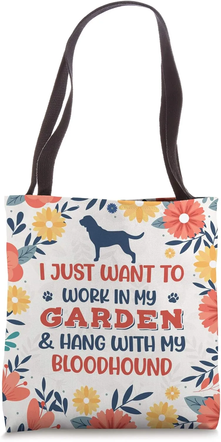 Bloodhound Mom Garden Plant Gardener Dog Gift Tote Bag