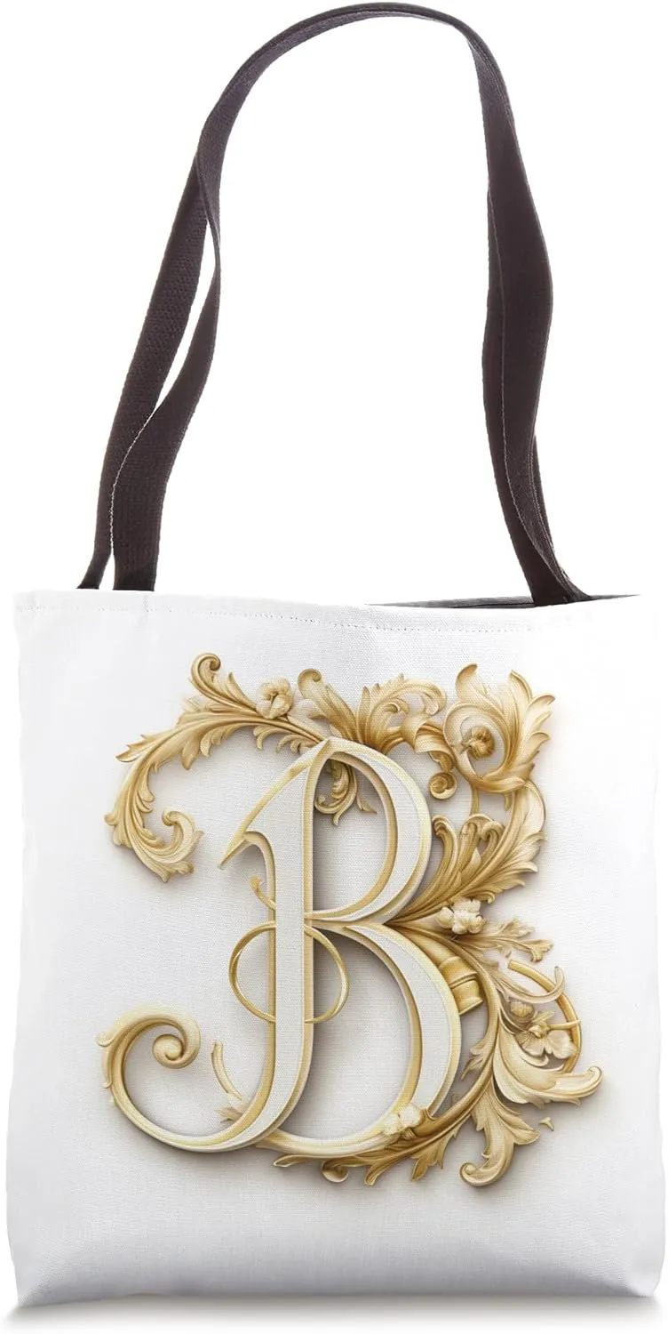 Boho Chic Floral Wreath Latter M Cute Pastel Tote Bag