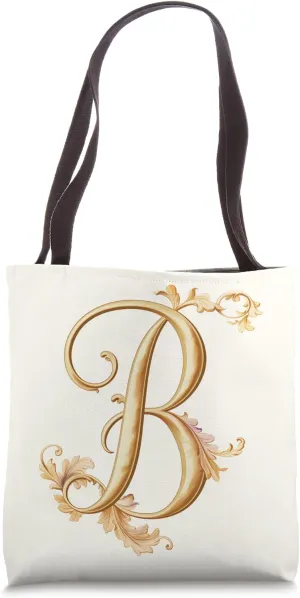 Boho Chic Floral Wreath Latter M Cute Pastel Tote Bag