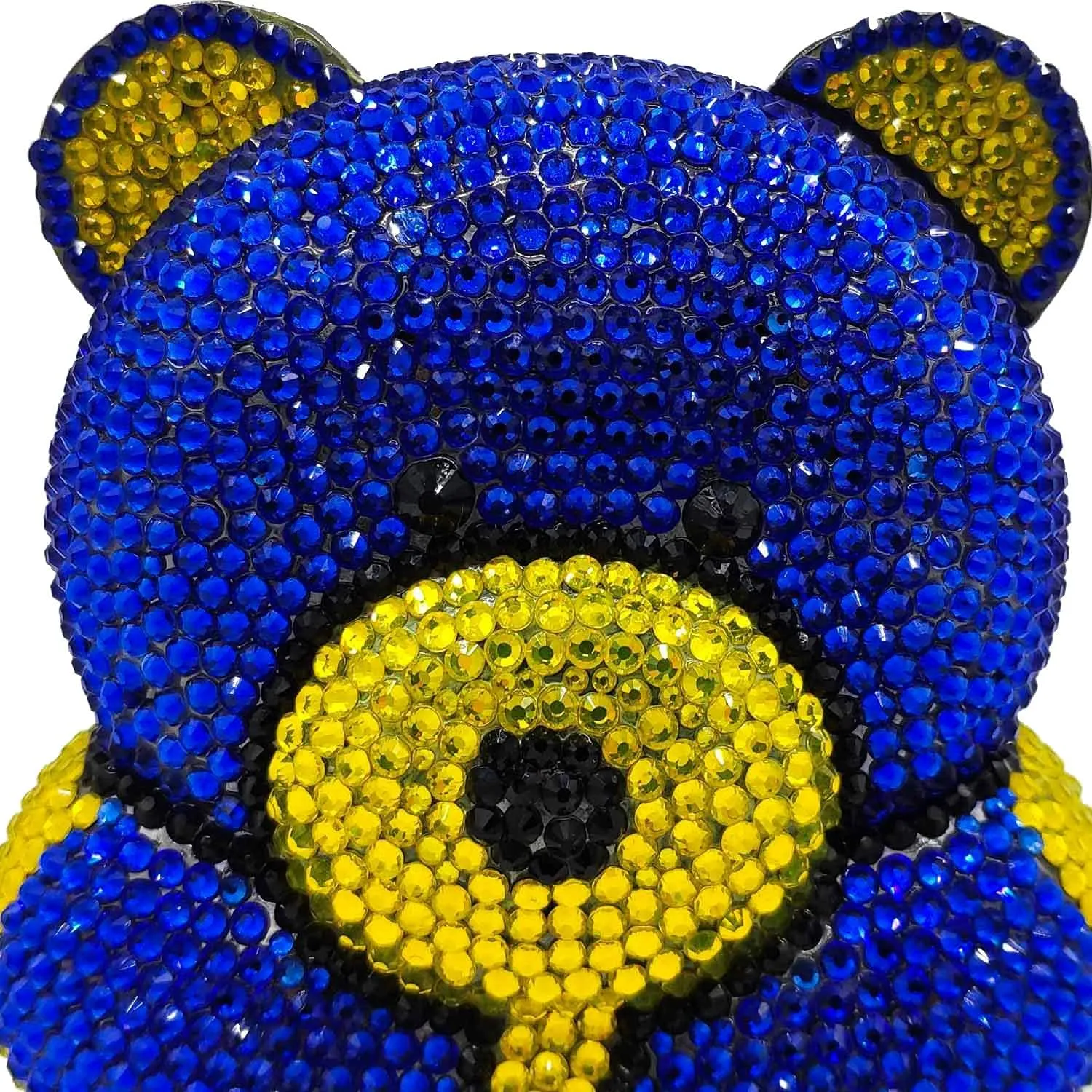 Boutique De FGG Bear Evening Bags and clutches for Women Formal Crystal Clutch Purse Party Animal Rhinestone Handbags,Mini