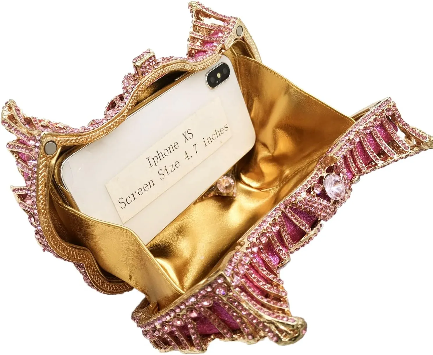 Boutique De FGG Swan Crystal Clutch for Women Evening Handbags Wedding Party Rhinestone Clutch Purse Animal Minaudiere,Mini