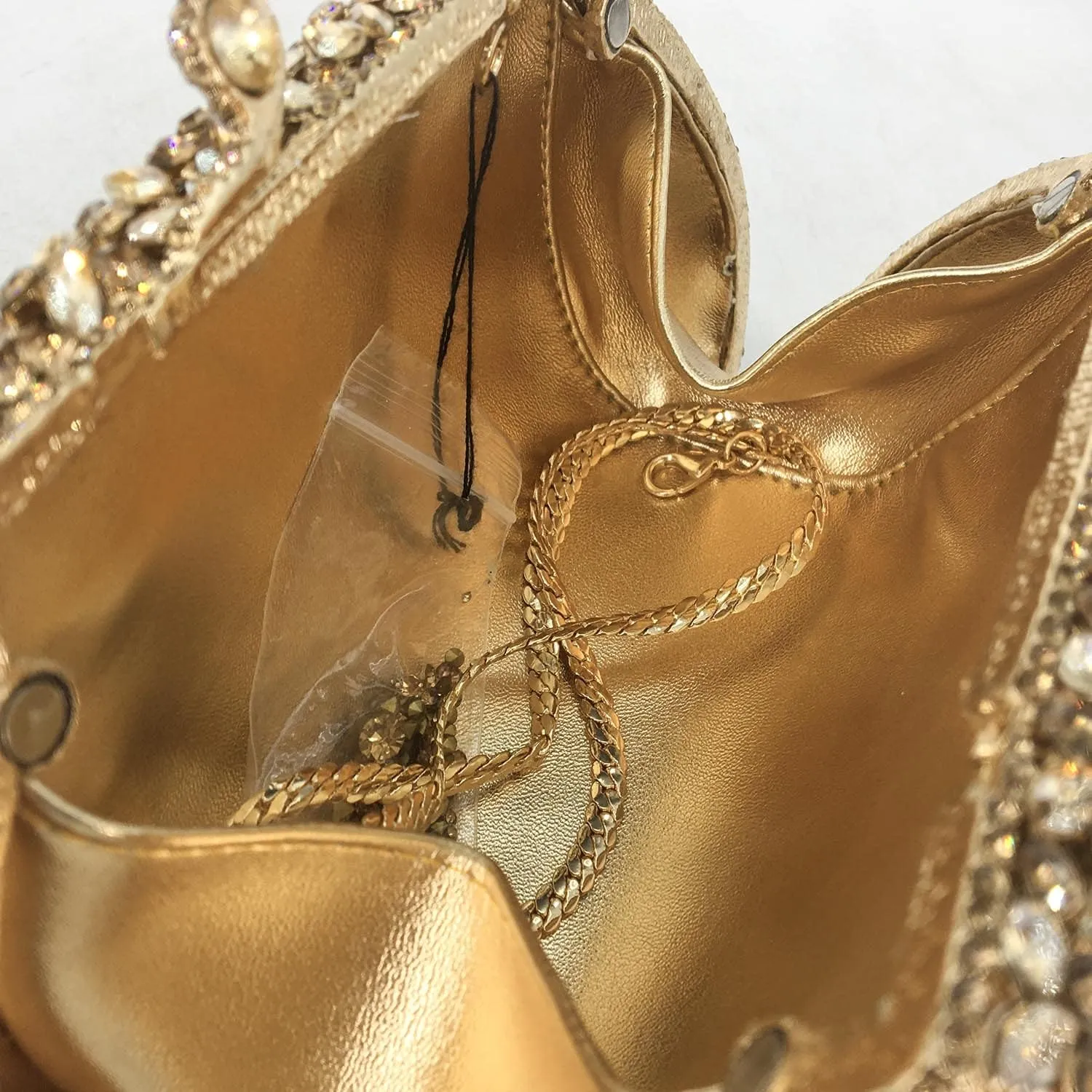Boutique De FGG Women Crown Minaudiere Handbags Formal Evening Bags Flower Crystal Clutch Purses Wedding Clutch Bag,Mini