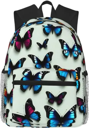 Butterfly and cello print Lightweight and comfortable backpack Casual Laptop Backpack for Travel Hiking