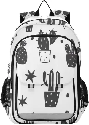 Cactus Cartoon Style Print Backpack for Boys Middle-School Elementary Bookbags 20325495