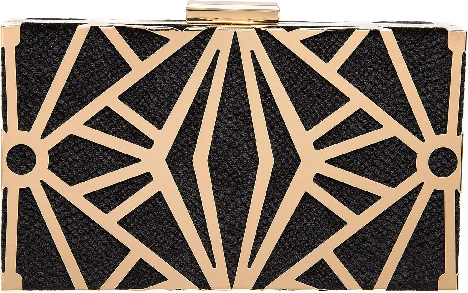 CARIEDO Women Evening Bag Elegant Clutch Purse Exquisite Velvet Metal Hollow out Handbags Prom Wedding Party (black)
