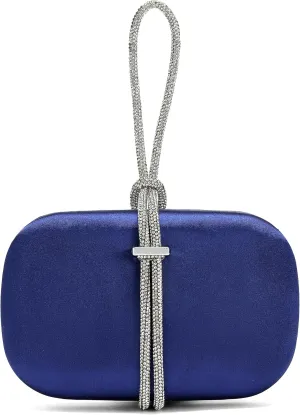 CARIEDO Women's Rhinestones Evening Handbag Crystal Velvet Clutch Bridal Purse for Wedding Prom Night Out Party