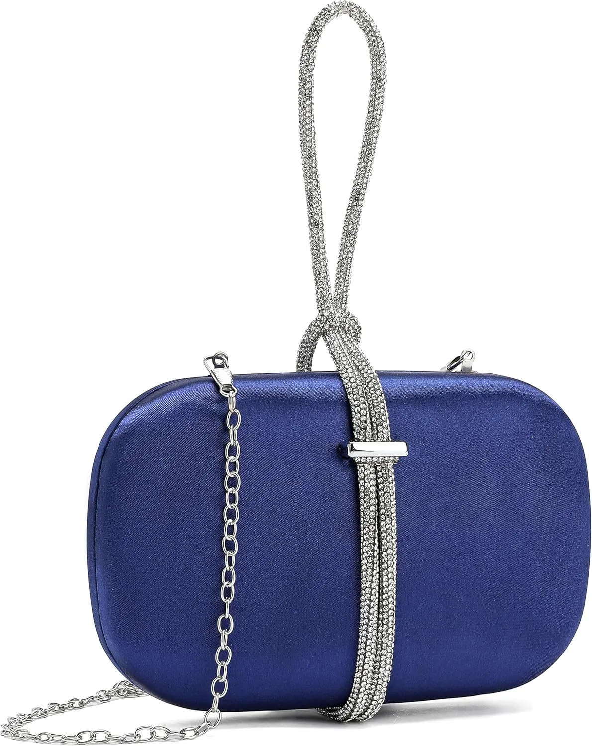 CARIEDO Women's Rhinestones Evening Handbag Crystal Velvet Clutch Bridal Purse for Wedding Prom Night Out Party