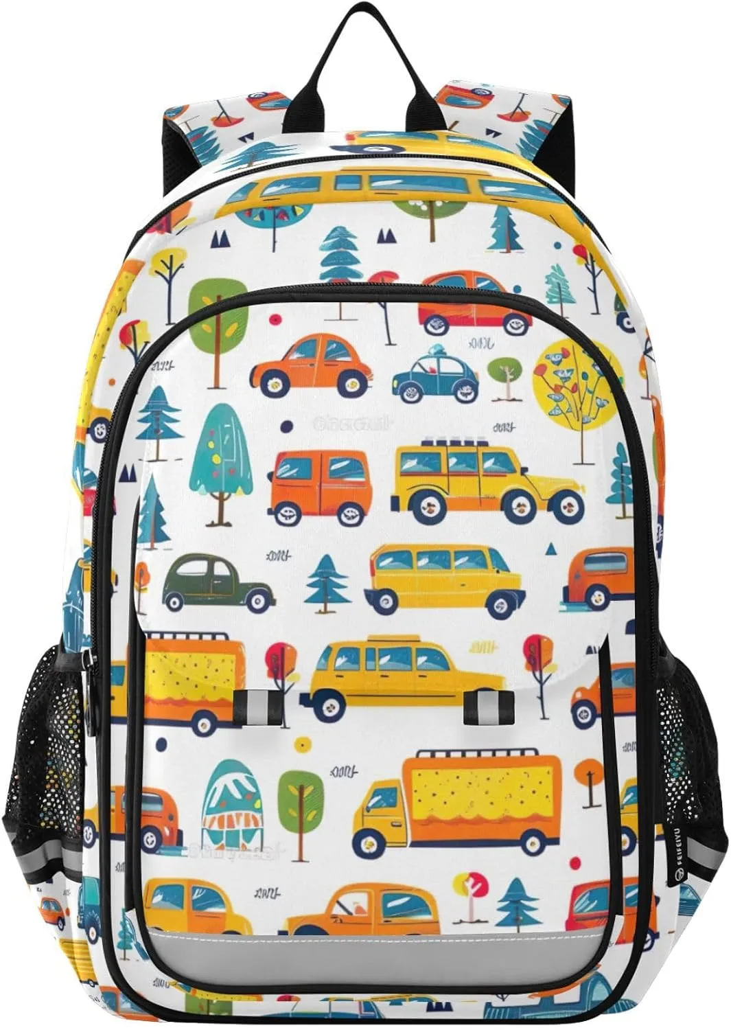 Cartoon Car Print Backpack for Boys Middle-School Elementary Bookbags 20325285