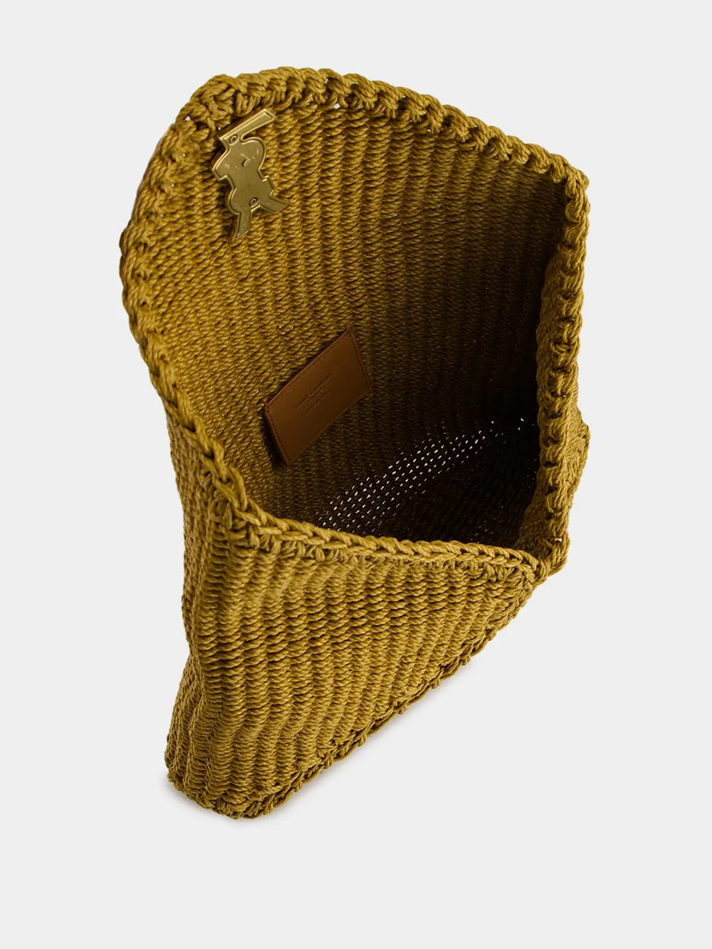Cassandre Large Envelope Pouch in Rope Natural Brown