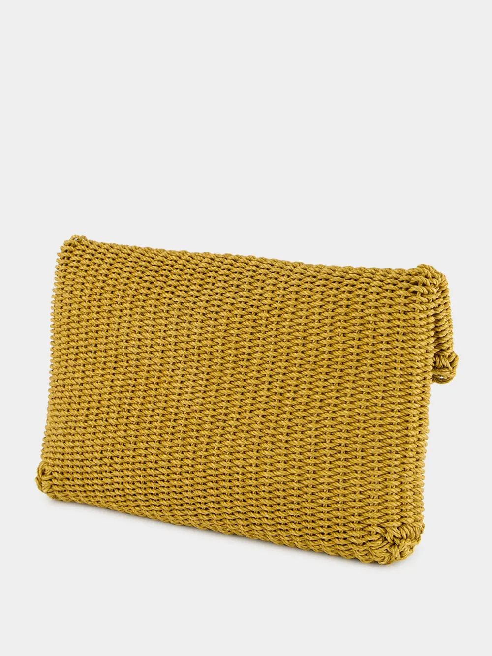 Cassandre Large Envelope Pouch in Rope Natural Brown
