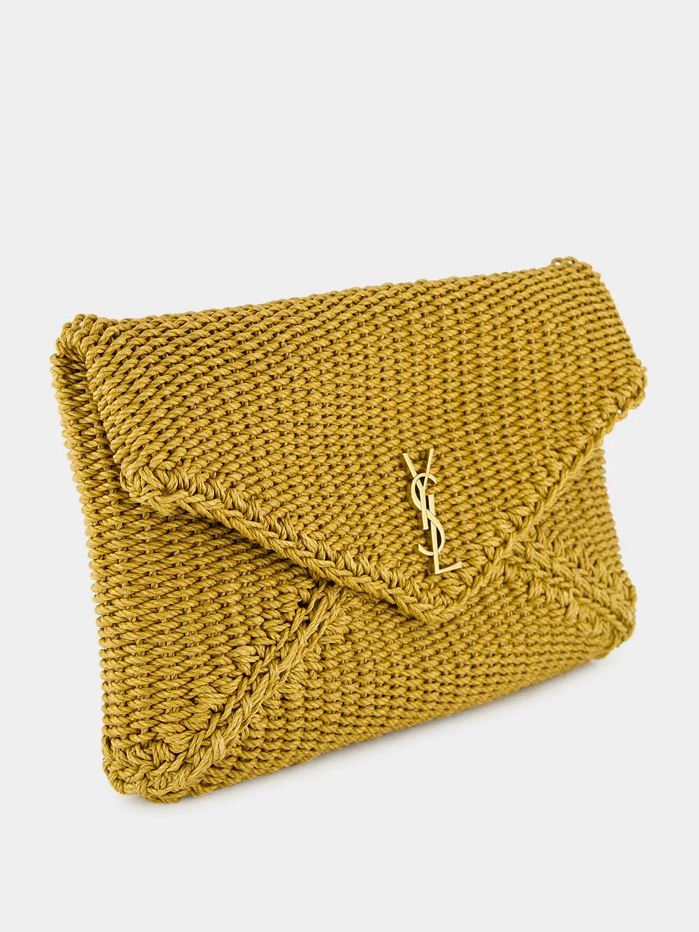Cassandre Large Envelope Pouch in Rope Natural Brown