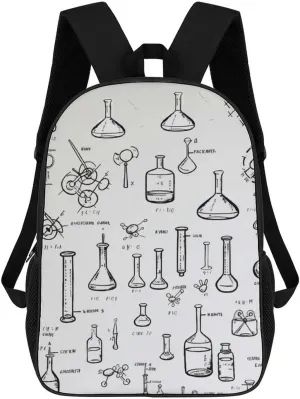 Casual Backpack for Men Women Waterproof Lightweight Daypack Travel Laptop Bag Chemistry Print