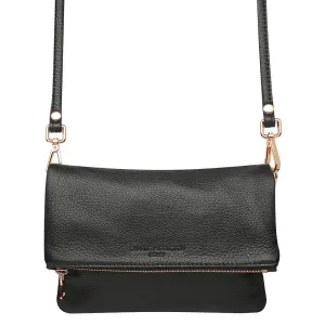 CHARLIE MIDDLETON  Black Nappa Mini Weekend Clutch