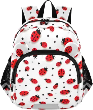 CHIFIGNO Realistic Ladybirds Small Toddler Backpack for Girls Boys Kids School Backpacks Travel Bookbag