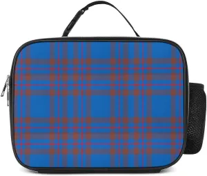Clan Elliot Tartan Chiffon Detachable Polyester Lunch Bag, Large Capacity Lunch Bag
