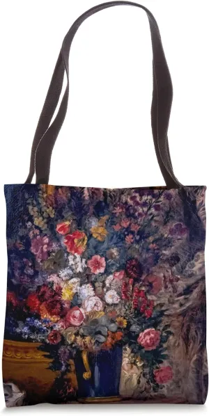 Classic Floral Art Vase of Flowers on a Console Tote Bag