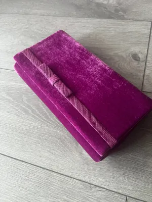 Classic Velvet Grape Clutch Bag For Weddings