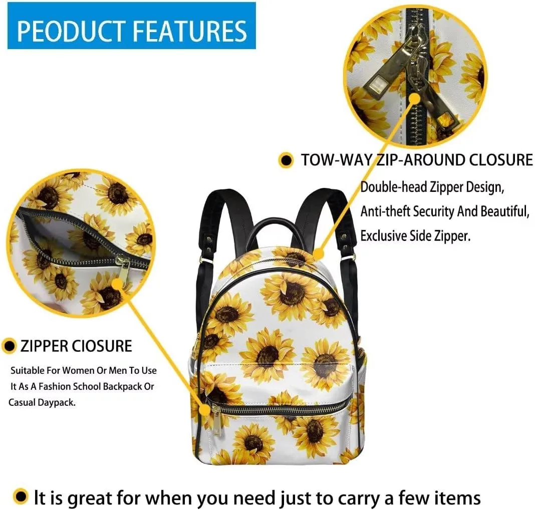 Coldinair Hummingbird Floral Women Backpack Purse Small Leather Backpack Purse for Women Galaxy Multipurpose Mini Casual Daypack Backpacks Shoulder Bag for School Travel,Waterproof