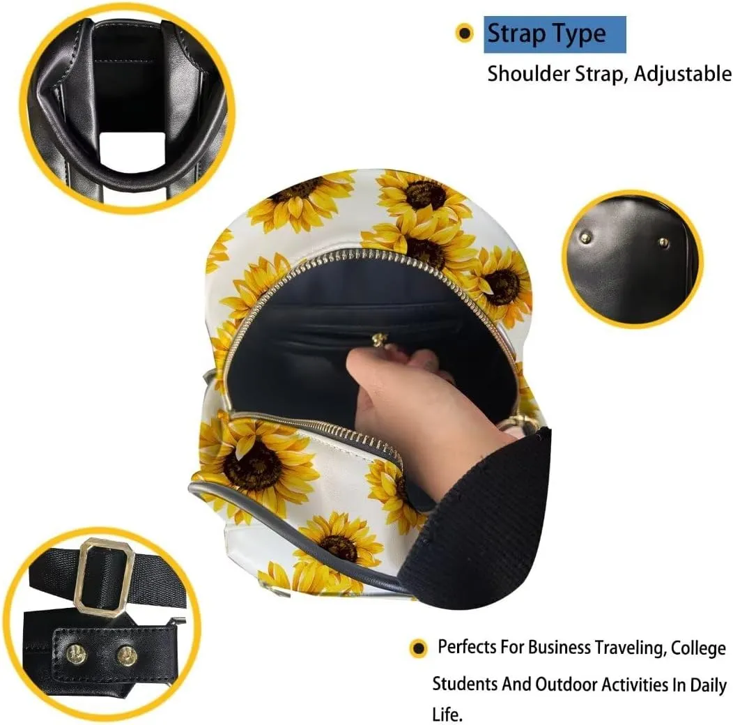 Coldinair Hummingbird Floral Women Backpack Purse Small Leather Backpack Purse for Women Galaxy Multipurpose Mini Casual Daypack Backpacks Shoulder Bag for School Travel,Waterproof