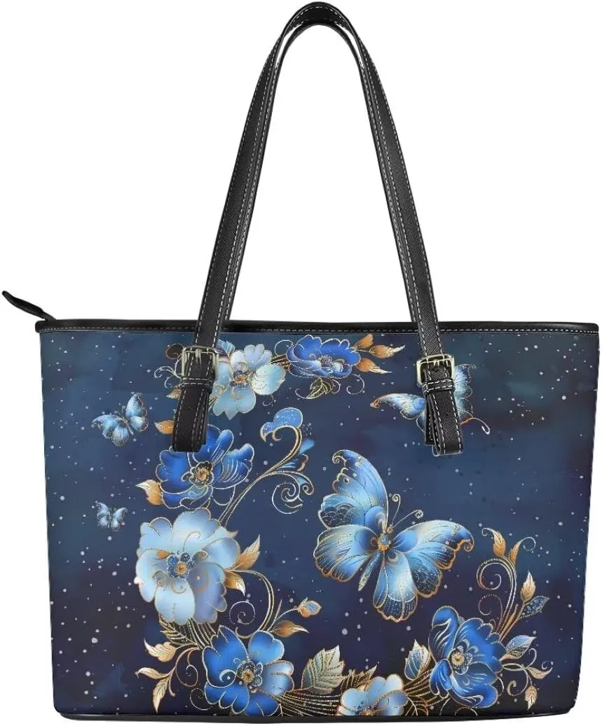 Coldinair Leather Tote Bag for Women with Zipper Large Shoulder Tote Bag Shopping Casual Travel Bag Handbag Purse