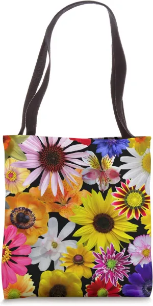 colorful flowers, bloom, blossoms, blooming, floral, flowery Tote Bag