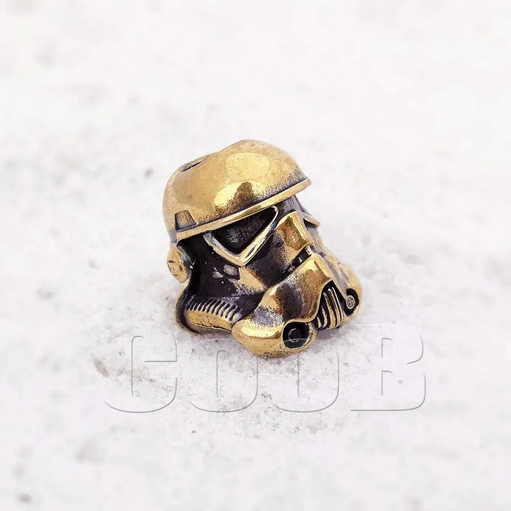 CooB EDC Paracord Bead, Knife Lanyard Bead, Beard Bead, Charm Stormtrooper. Hand-Casted Metal Paracord Beads for Paracord Knives Lanyards Making 1pcs/Lot