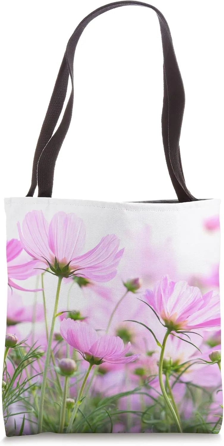 Cosmos Flowers Spring Flower Floral Tote Bag