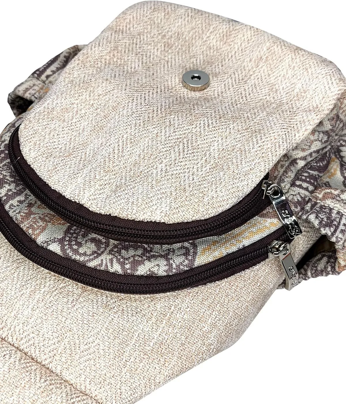 Cotton Small Backpack Purse Fashion Hand Knitting Mini Casual Chest Bag for Women(floral2)