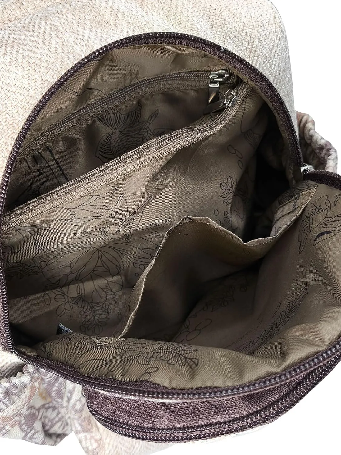 Cotton Small Backpack Purse Fashion Hand Knitting Mini Casual Chest Bag for Women(floral2)