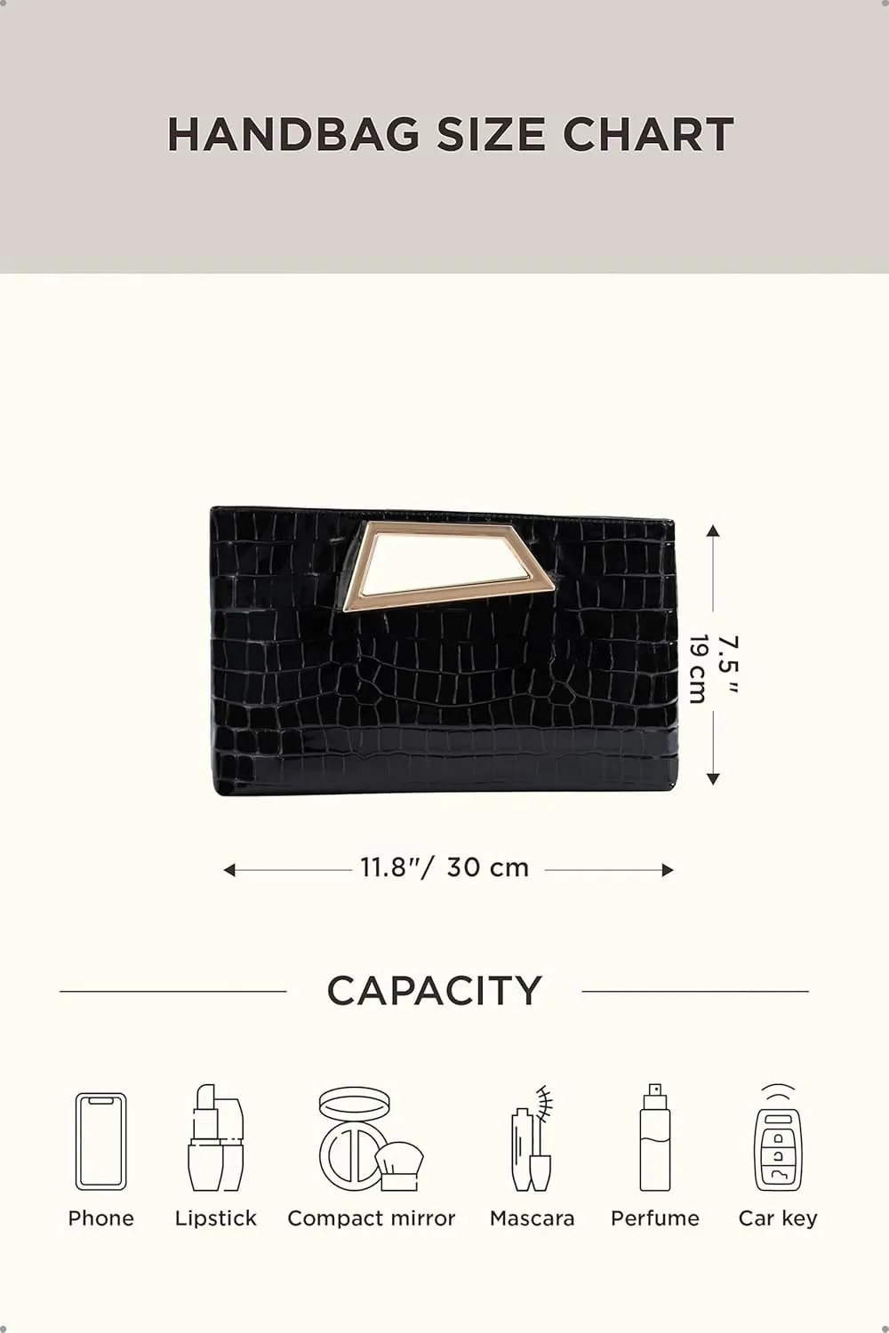 Coucoland Clutch Purse for Women - Evening Bags PU Leather Glitter Fashion Purse Handbag for Wedding Party Daily