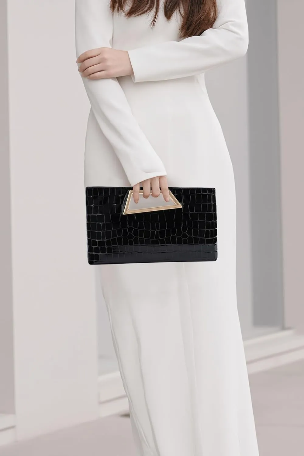 Coucoland Clutch Purse for Women - Evening Bags PU Leather Glitter Fashion Purse Handbag for Wedding Party Daily