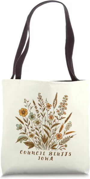 Council Bluffs IA - Cozy Council Bluffs IA Floral Tote Bag