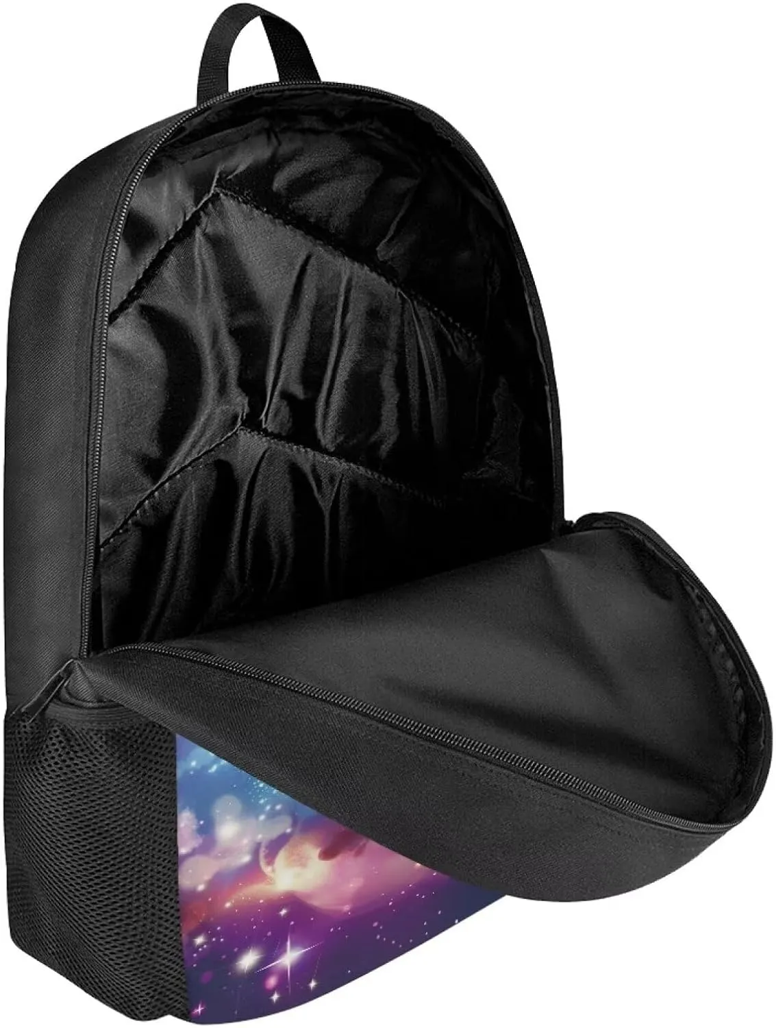 Cozeyat Galaxy Axolotl Design School Bag Unisex Backpack,Boys Girls School Bookbag with Zipper,Casual College Shoulder Satchel Suit for Travel,Sports