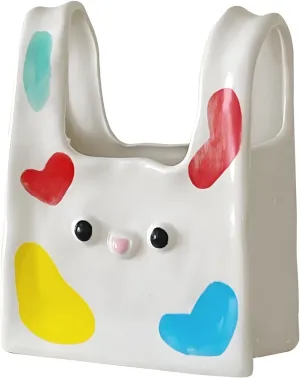 Creative Ceramic Handbag Vase - Unique Home Decor for Living Room, Bedroom, and More - Handbag Collection Creative Ceramic Floral Vase for Centerpieces