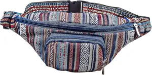 Crossbody Bags Glitter Fanny Pack for Women - Colorful Sequins Waist Pack with Adjustable Strap (Blue Stripe)