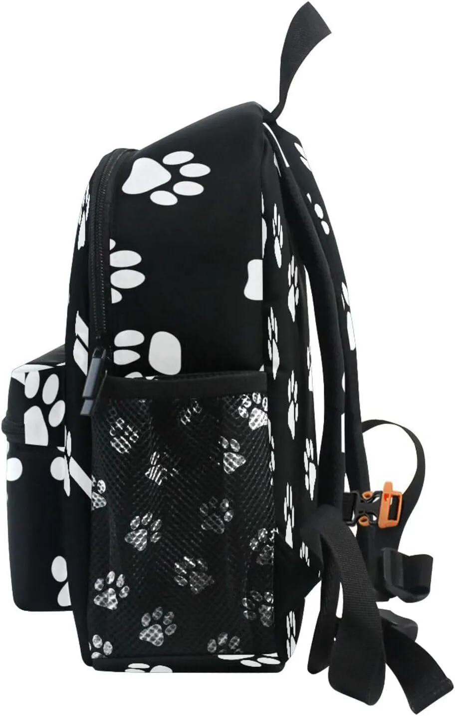 Custom Dog Paw Print Kids Backpack for Girls Boys, Animal Puppy Footprint Toddler Casual Daypack Backpacks, Personalized with Kid's Name Preschool School Bag, Children Travel Bookbag with Chest Strap