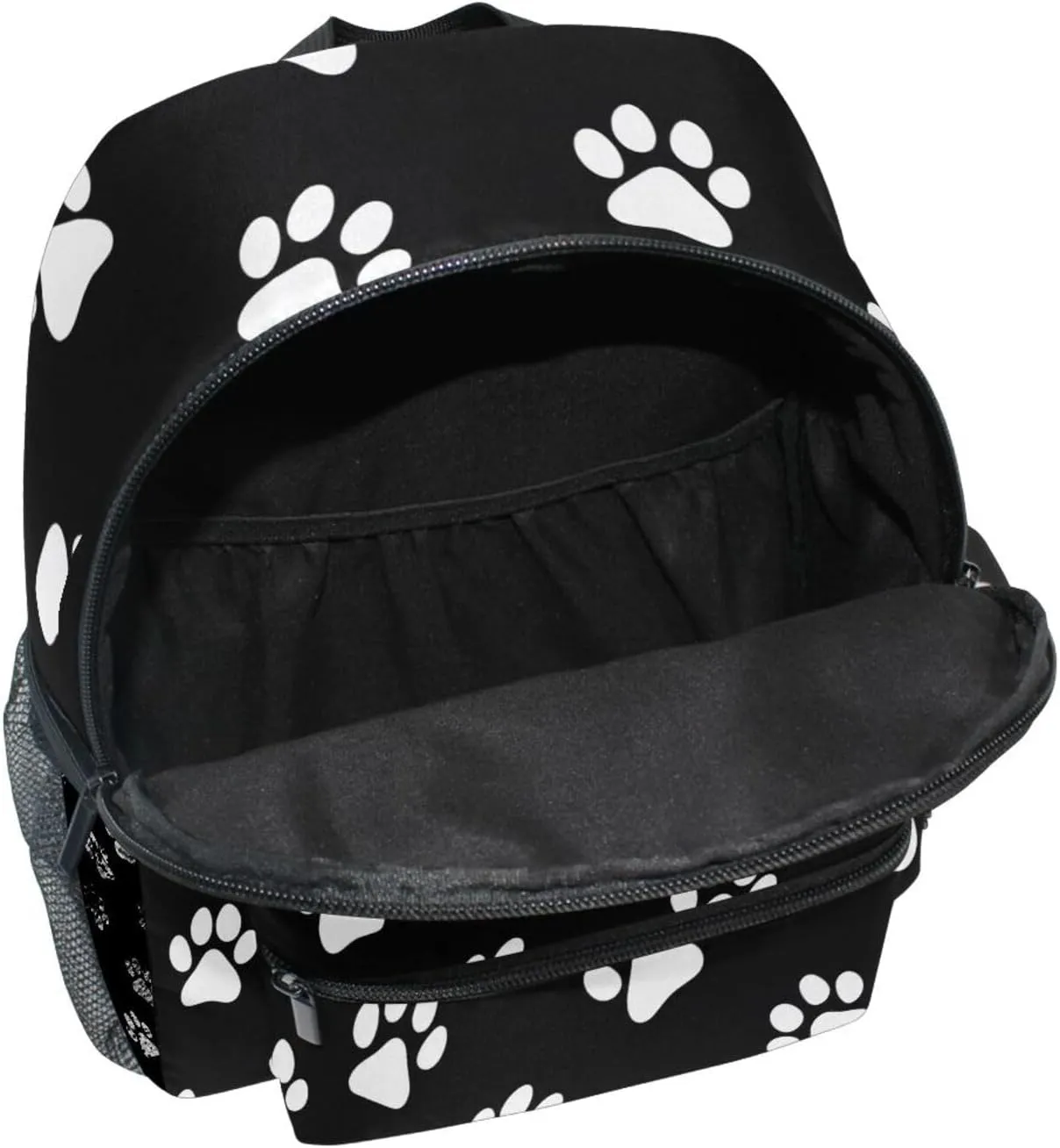 Custom Dog Paw Print Kids Backpack for Girls Boys, Animal Puppy Footprint Toddler Casual Daypack Backpacks, Personalized with Kid's Name Preschool School Bag, Children Travel Bookbag with Chest Strap